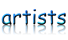 A poorly rendered 3d image of the text "artists" in Comic Sans